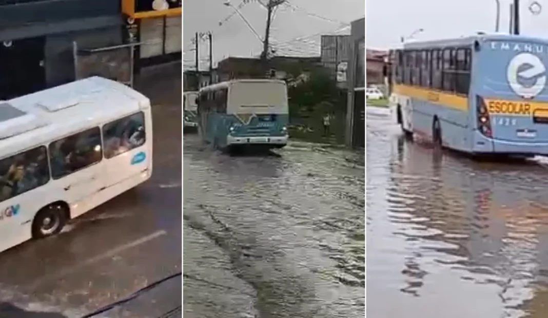 Chuva provoca alagamentos em Vila Velha