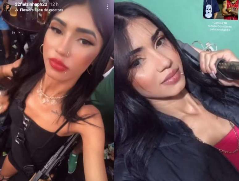 Bianca Duarte Franco, de 24 anos, costumava publicar fotos e vídeos com fuzis nas redes sociais Bianca Duarte Franco, de 24 anos, costumava publicar fotos e vídeos com fuzis nas redes sociais