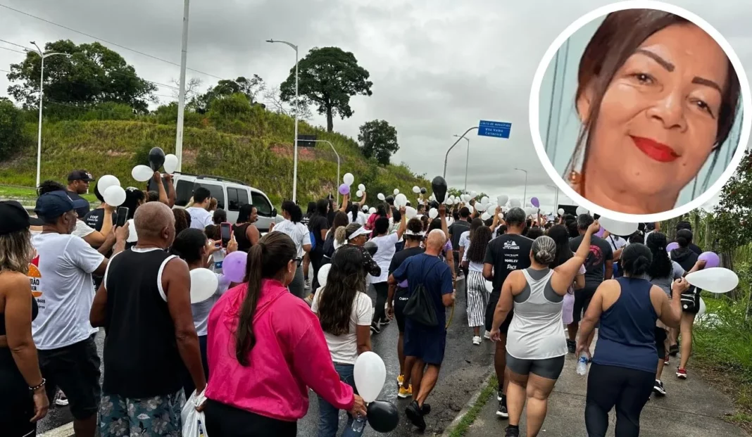 Manifestação em memória de diarista morte em Vila Velha