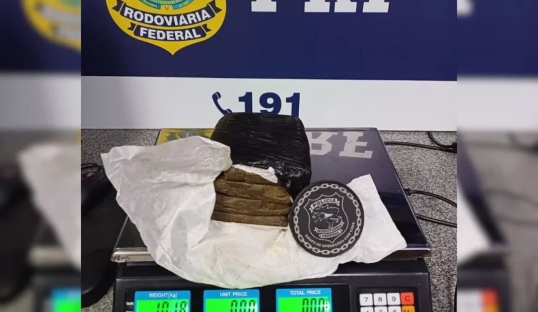 Passageiro é flagrado com 1 kg de haxixe em ônibus para Guarapari