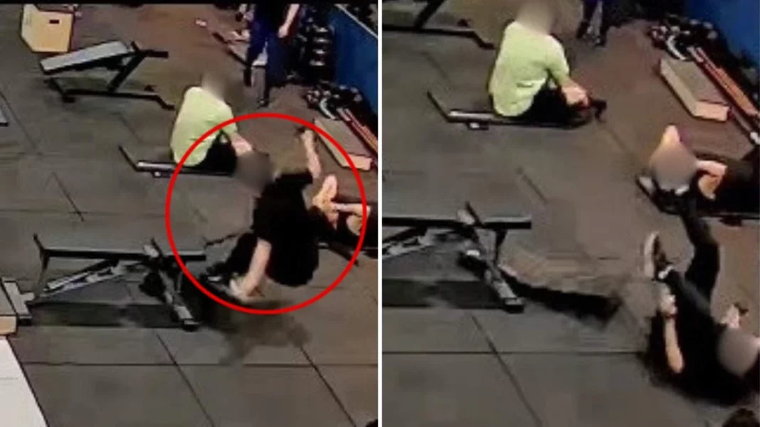 Vídeo mostra jovem sendo atingida por bala perdida em academia de Cariacica