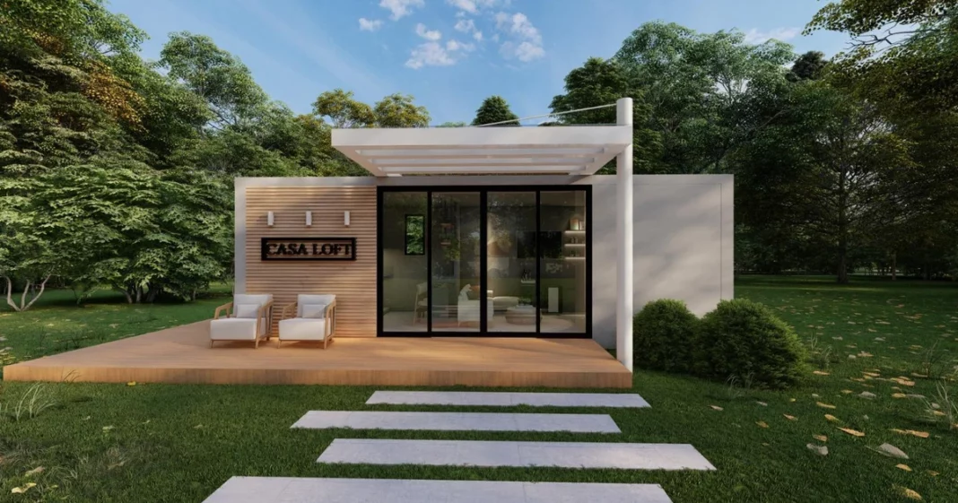 Chalé tecnológico construído em apenas três dias no es