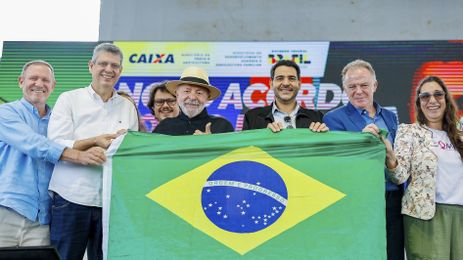Linhares (ES), 11/07/2025 - Presidente da República, Luiz Inácio Lula da Silva, durante a cerimônia de apresentação dos avanços do Novo Acordo Rio Doce, no Parque de Exposições de Linhares.